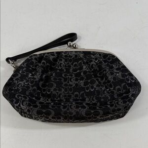 Coach Black Patterned Women's Clutch